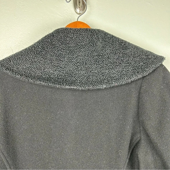 Vintage Laura Ashley Black Wool Full Length Coat Size 14 - Picture 4 of 12